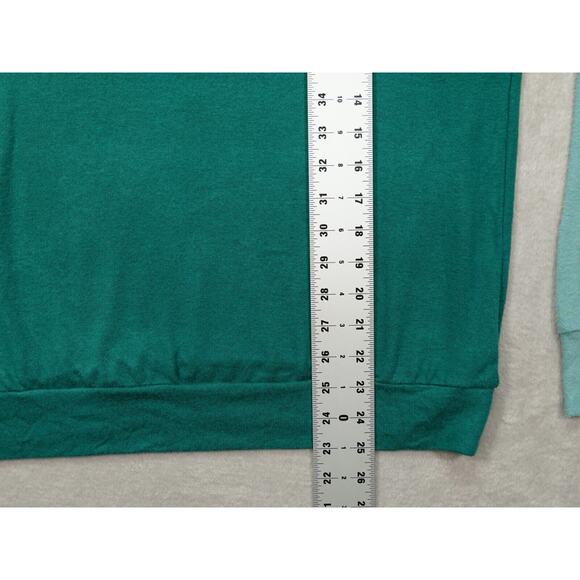 Gibsonlook Womens Green Tops Colorblock Long Sleeve Sweater Round Neck Size M - Picture 7 of 13